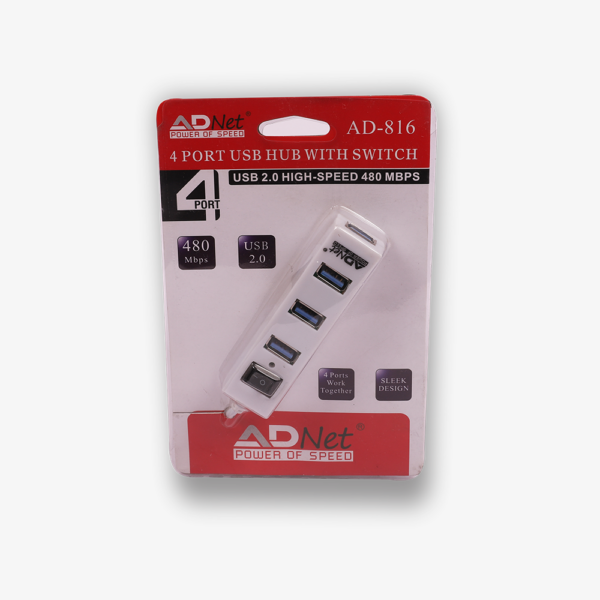 USB HUB 4 PORT AD816 DELUX, AD- UH-221 - Image 2