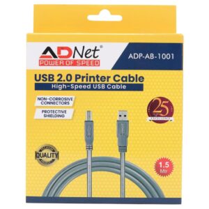 AD Net Prime USB Cable 1.5 Meter for Printer ADP-AB-1001