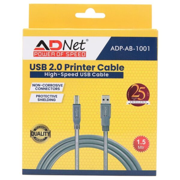 AD Net Prime USB Cable 1.5 Meter for Printer ADP-AB-1001