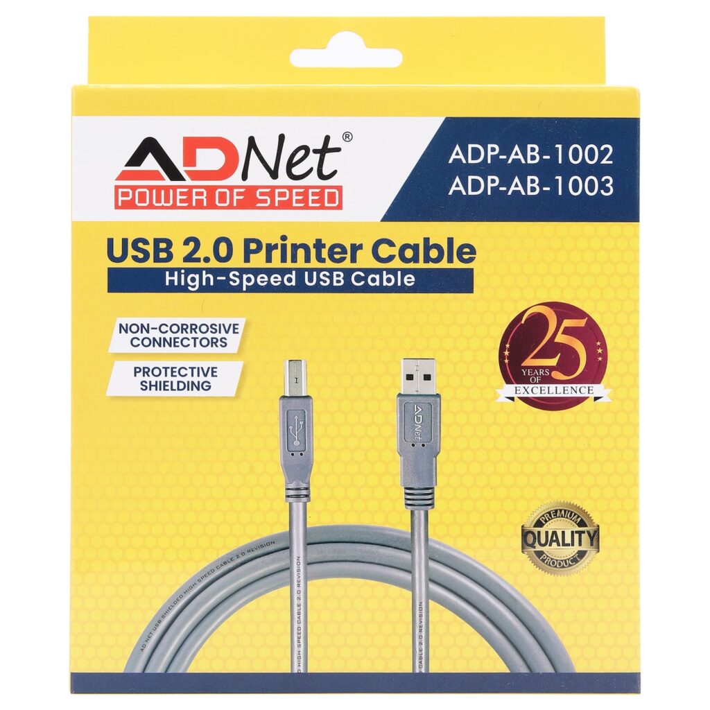 AdNet Printer Cable 1.5 Meter--ADNet Computronics India Pvt Ltd-AdNetDelhi