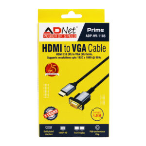 PRIME HDMI TO FULL HD VGA CABLE, LENGTH-1.8M ADP-HV-1185
