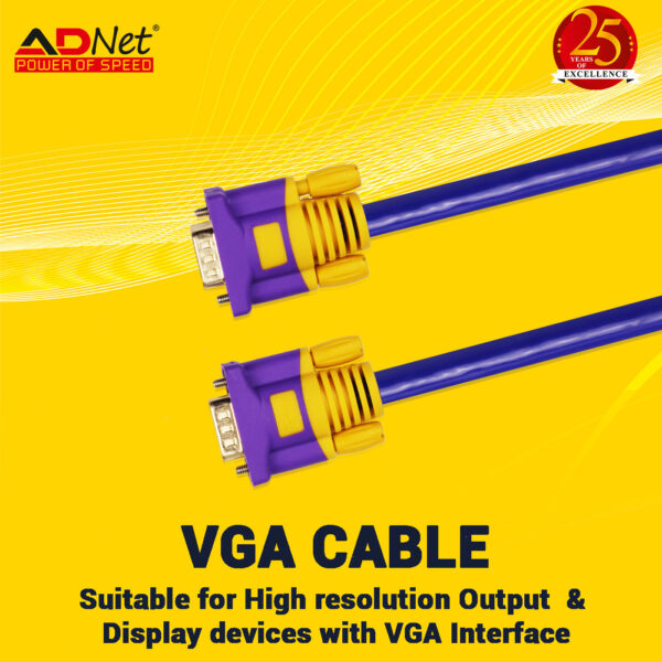 Prime VGA Cable (3+9) Blue 10 Meter ADP-VG-1224 - Image 6