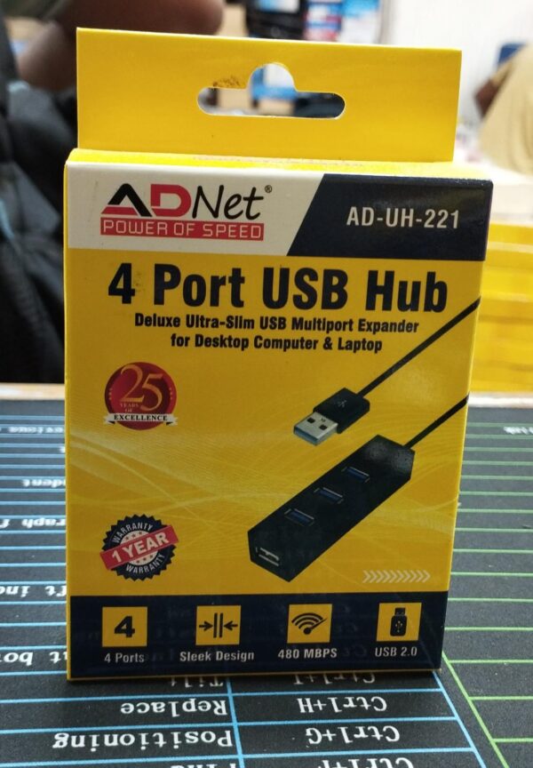 USB HUB 4 PORT AD816 DELUX, AD- UH-221