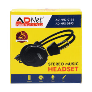 Headphone with Mic , Dual Audio Port  AD-HPD-192