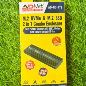 M.2 Nvme & SSD USB 3.1 Enclosure SATA Casing 2 IN1 AD-NC-179