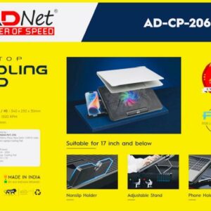 RGB COOLING PAD WITH 1FAN AD-CP-206