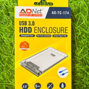 USB 3.0 SSD/HDD 2.5" SATA CASING TRANSPARENT AD-CAS-174
