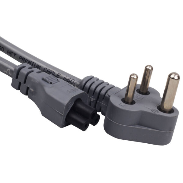 Laptop Power Cable, 3 Pin Type Connector, 1.8M Box Pack (Grey) AD-LP-11 - Image 3