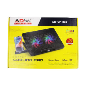 RGB COOLING PAD WITH  2 FAN AD-CP-205