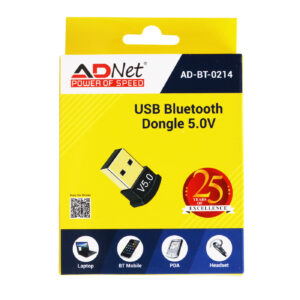 USB Bluetooth 5.0  Adapter Supports Windows 11/10/8.1/7 for Desktop, Laptop AD-BT-214