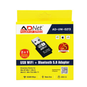 2 in 1 USB Bluetooth WiFi Adapter 600mbps 2.4/5Ghz, Driver free  AD-UBW-213