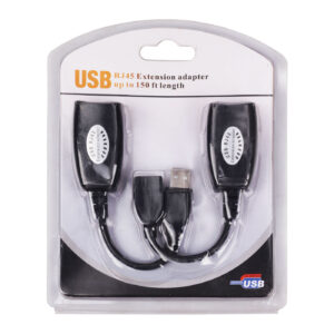 USB MALE to RJ 45+USB FEMALE USB OVER CAT5/5e/6 EXTENSION ADAPTER