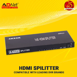HDMI SPLITTER (1X8) 1.4V, 1 IN 8 HDMI PORT OUT SUPPORTS FULL HD 1080P AD-HS-462