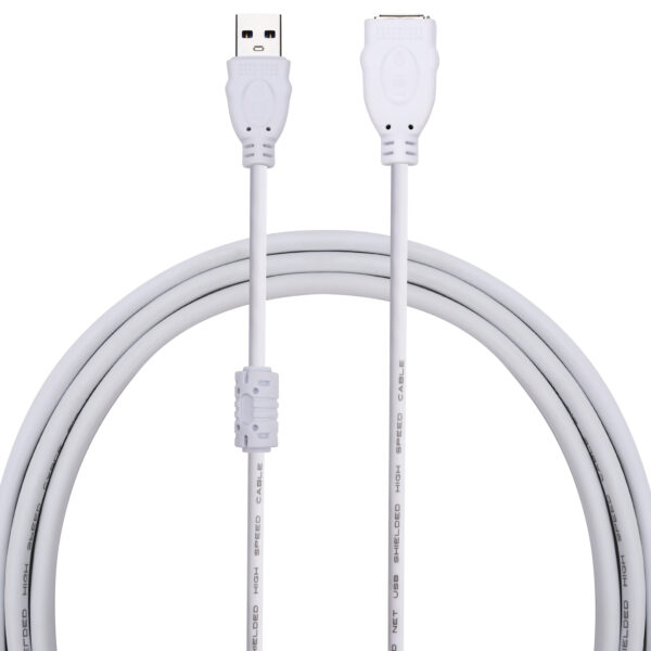 USB EXTENSION CABLE WHITE 1.5M AD-UE-101 - Image 2