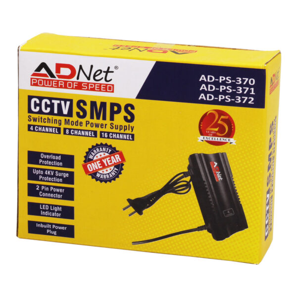 CCTV SMPS 8 CHANNEL (SWITCHING MODE POWER SUPPLY) AD-PS-371