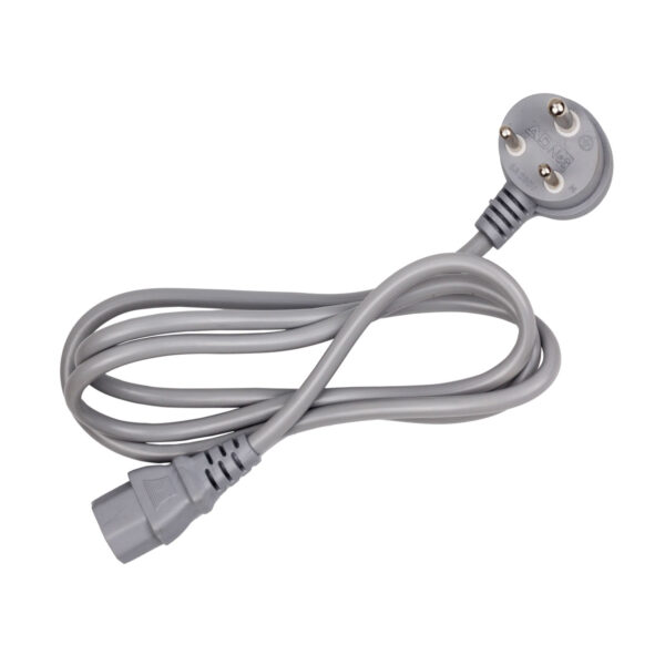 Desktop Power Cable, 3 Pin Type Connector, 1.5M Box Pack, Grey AD-DP-02 - Image 4
