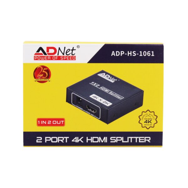1X2 HDMI SPLITTER  1.4V 2PORT SUPPORTS FULL HD- AD-HS-460 - Image 3