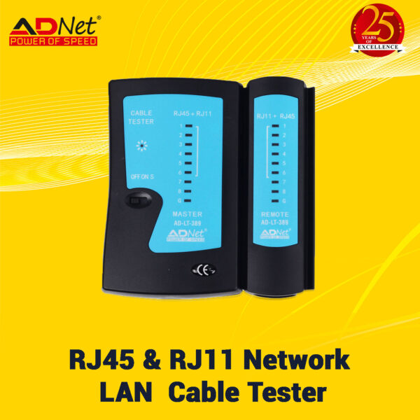 RJ45-RJ11 NETWORK CABLE TESTER AD-LT-389
