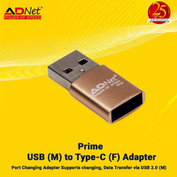 USB (M) TO TYPE  C FEMALE OTG PRIME ADAPTER ADP-C0-1253 - Image 4