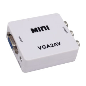 VGA to RCA AV Converter with Audio | Plug & Play Video Adapter | ADNET
