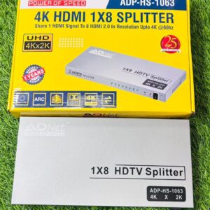 HDMI SPLITTER (1X8) 4 k 2k - 1 in  8 out  (AD-HS- 1063)