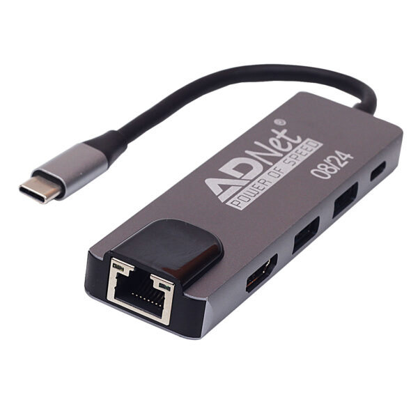 ADNet USB C TYPE DOCK 5 IN 1 CONVERTER HDMI/RJ45/PD CHARGING ADAPTER AD-C5-1135 | ADNET - Image 3