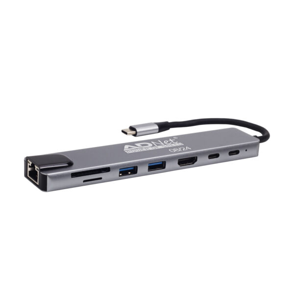 ADNet USB Type-C Docking Station 8 IN 1 ,4K HDMI/RJ45/PD CHARGING,SD/ MICRO SD CARD READER ADP-C8-1136 | ADNET - Image 3