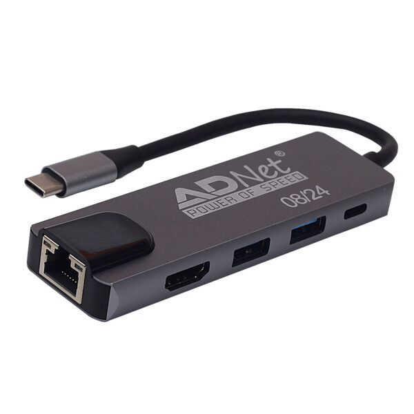 ADNet USB C TYPE DOCK 5 IN 1 CONVERTER HDMI/RJ45/PD CHARGING ADAPTER AD-C5-1135 | ADNET - Image 4