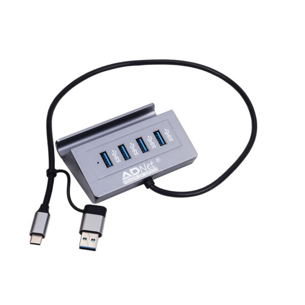USB C TYPE+USB 3.0 COMBO TO 4 PORT USB HUB, AD-UC-623 | ADNET - Image 4
