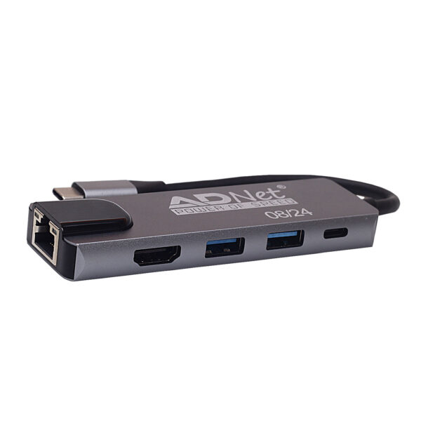 ADNet USB C TYPE DOCK 5 IN 1 CONVERTER HDMI/RJ45/PD CHARGING ADAPTER AD-C5-1135 | ADNET - Image 5
