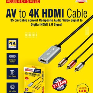 AV 3 RCA  TO 4K HDMI FEMALE 35 CM CONVERTER CABLE  ADP-UH-1190