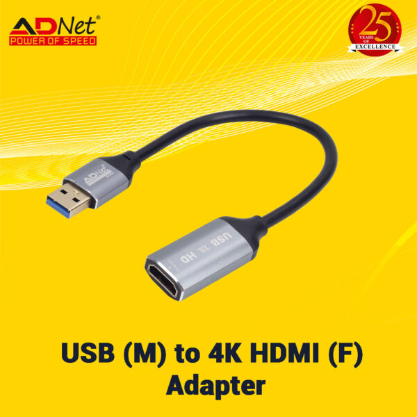 USB (M) TO 4K HDMI (F)15 CM  ADAPTER ADP-UH-1137 - Image 5