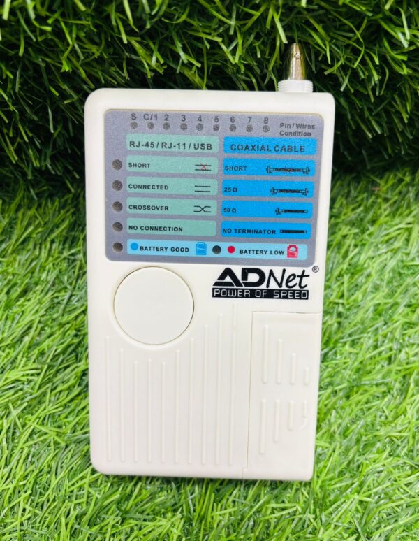 4-in-1 LAN Cable Tester – RJ45, RJ11, USB, BNC Checker | ADNET
