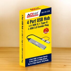 High-Speed 4 Port USB-C Hub for Business & IT Use | ADNET
