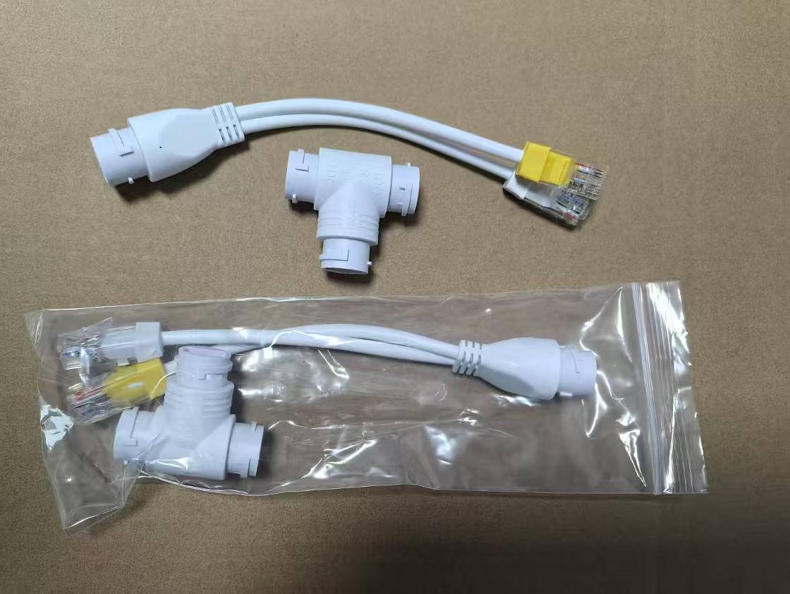 POE T Splitter/Multiplexer 2in1 Network Cabling Connector