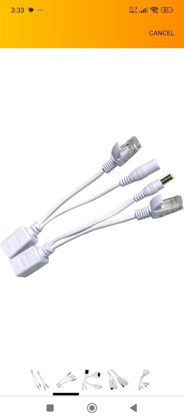 POE Injector Splitter Adater PoE Cable ( Set of 2)