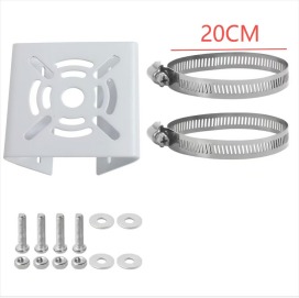 Pole Mount Camera Clamp Bracket with 2 nos 200mm ss Loops for CCTV Security Camera Indoor and Outdoor  Universal Compatible