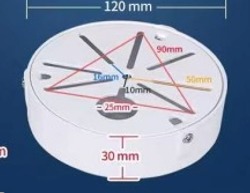 CCTV Camera Celling Mount/ Wallmount Round Abs JUNCTION Box 5" (6+6)Housing AD-PS-327 - Image 2