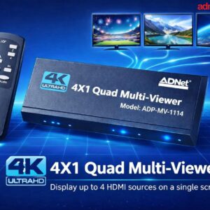 4-PORT MUILTI-VIEWER HDMI QUAD  4 in1 60Hz (ADP-MV-1114)