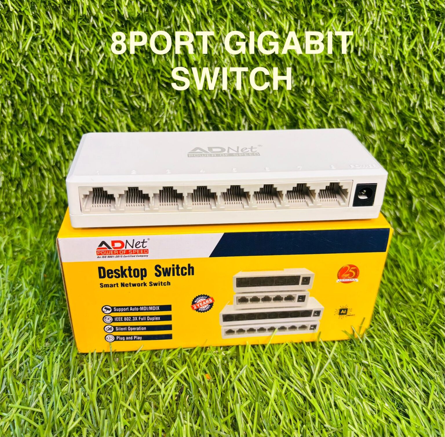 AD Net 8 port GIGA 10/100/1000 Desktop Unmanaged Network Switch (ADP-GS ...