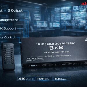 HDMI MATRIX SWITCH 8 IN 8 OUT 4K 60 Hz (ADP-HM-1106)