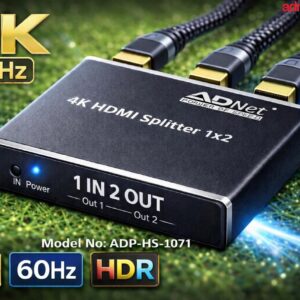 2 PORT HDMI SPLITTER 1 IN 2 OUT ,4K 2K 60 Hz (ADP-HS-1071)