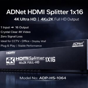 16 PORT HDMI SPLITTER 1 IN 16 OUT ,4K 2K 30 Hz (ADP-HS-1064)
