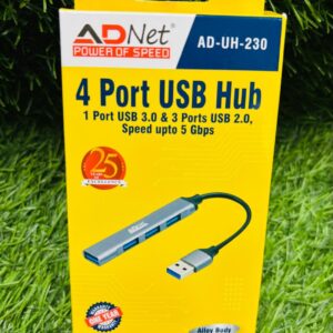 4 PORT Ultra Slim Metal Body USB HUB AD-UH-228