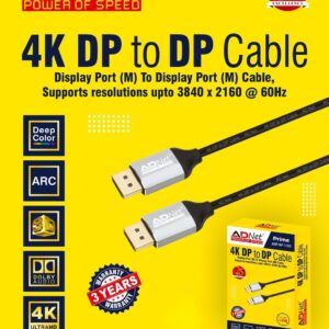 ADNet DP to DP Cable 10 Mtr 4k 60Hz Display Port to Display Port Cable.ADP-DP-1274