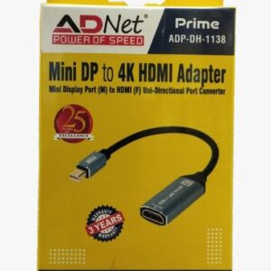 ADNet Mini Display Port to HDMI 15cm 4K Adapter ADP-DH-1138