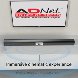 ADNet Slim Sound Bar 10w With Multi Connectivity SD Card,Bluetooth, Aux and USB AD-SP-139