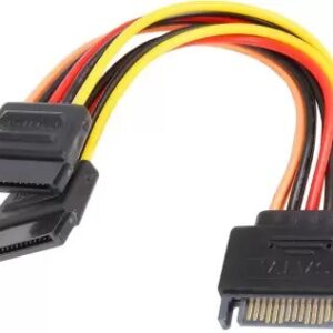 ADNet 15 pin SATA Power  Y Splitter Cable 6 Inch 15-Pin SATA Male to 2x15 Pin SATA CABLE (50 PC Pack)  )