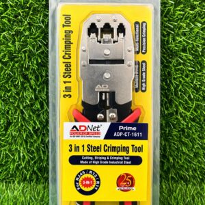 RJ45 3-in-1 Heavy Duty Crimping Tool with Steel Body for RJ11 RJ12 LAN Cable Crimper ADP-CT-1611