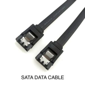 SATA Data Cable with Metal Locking Clip for HDD SSD | 6Gbps High Speed (100pc Pack)